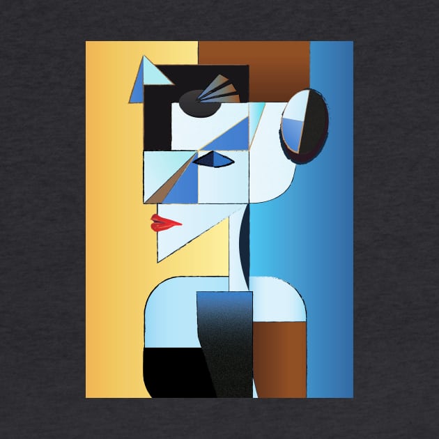 Abstract Surreal Woman Art | Cubist Modern Woman Art by Space Sense Design Studio